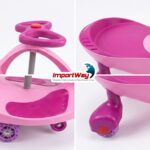 Carrinho Rolimã Car Volante Gira 360° Led Na Rodas Rosa - BW451PK - 9