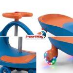 Carrinho Rolimã Car Volante Gira 360° Led Na Rodas Azul Way - BW451AL - 9