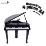 Piano Infantil 42 Teclas Com Banquinho E Microfone Preto - BW495 - 9