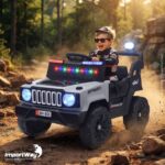 Mini Carro Elétrico Infantil 12v Utv Cinza Com Som E Luzes - BW532CZ - 9