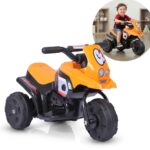 Mini Moto Elétrica Infantil 6v Triciclo Laranja Com Som - BW530LR - 1