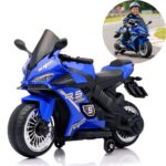 Mini Moto Elétrica Infantil 6v Esportiva Azul Com Luz E Som - BW127RAZ - 1
