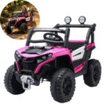 Carrinho Elétrico Utv Infantil 12v Luz Som Importway Rosa - BW535RS - 1