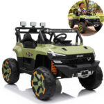 Carro Jipe Elétrico Infantil Controle Pedal Sons 12v Verde - BW277RVD - 1