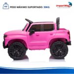 Mini Caminhonete Elétrica 12v Chevrolet Silverado Rosa - BW529RS - 10