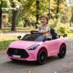 Mini Carro Elétrico Infantil 6v Com Luz Controle Remoto Rosa - BW548RS - 10