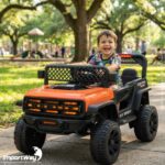 Mini Carro Elétrico Infantil 12v Laranja C/ Luz Som Controle - BW544LR - 10