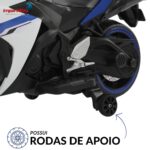 Mini Moto Elétrica Infantil 12v Importway Esportiva Azul - BW555AZ - 10