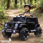 Mini Carro Elétrico Infantil 12v Preto Com Luz Som Controle - BW545PT - 10