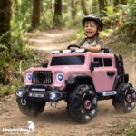 Mini Carro Elétrico Infantil 12v Rosa Com Luz Som Controle - BW545RS - 10