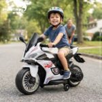 Mini Moto Elétrica Infantil 6v Esportiva Branco C/ Luz E Som - BW127RBR - 10