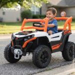 Carrinho Elétrico Utv Infantil 12v Luz Som Importway Branco - BW535BR - 10