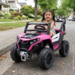 Carrinho Elétrico Utv Infantil 12v Luz Som Importway Rosa - BW535RS - 10