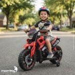 Mini Moto Elétrica Infantil 6v Esportiva Vermelha Luz E Som - BW531VM - 10