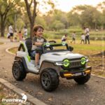 Jipe Elétrico Infantil 12v Com Controle Luz E Música Branco - BW400BR - 10