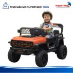 Mini Carro Elétrico Infantil 12v Laranja C/ Luz Som Controle - BW544LR - 11