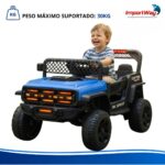 Mini Carro Elétrico Infantil 12v Laranja C/ Luz Som Controle - BW544AZ - 11