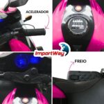 Mini Moto Elétrica Infantil 12v Importway Esportiva Rosa - BW555RS - 11
