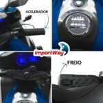 Mini Moto Elétrica Infantil 12v Importway Esportiva Azul - BW555AZ - 11