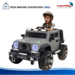 Mini Carro Elétrico Infantil 12v Cinza Com Luz Som - BW545CZ - 11