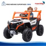 Carrinho Elétrico Utv Infantil 12v Luz Som Importway Branco - BW535BR - 11