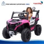 Carrinho Elétrico Utv Infantil 12v Luz Som Importway Rosa - BW535RS - 11