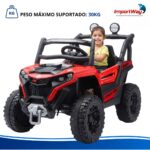 Carrinho Elétrico Utv Infantil 12v Luz Som Vermelho - BW535VM - 11