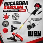 Roçadeira Gasolina Multifuncional 75cc 5x1 Enxada Rotativa - IWFG019 - 11