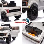 Mini Caminhonete Carro Elétrico 12v Ford F-150 Raptor Branco - BW528BR - 11