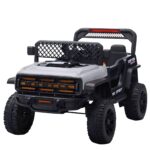 Mini Carro Elétrico Infantil 12v Cinza Com Luz Som Controle - BW544CZ - 2