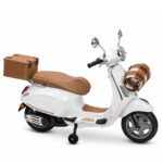 Mini Moto Elétrica Vespa 12v Licenciada Primavera Branco - BW542BR - 2