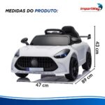 Mini Carro Elétrico Infantil 6v Luz Controle Remoto Branco - BW548BR - 3
