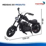 Moto Elétrica Infantil 24v Preta Suporta 100kg Com Luz E Som - BW534PT - 3