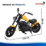 Moto Elétrica Infantil 24v Laranja Suporta 100kg Luz E Som - BW534LR - 3