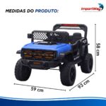 Mini Carro Elétrico Infantil 12v Laranja C/ Luz Som Controle - BW544AZ - 3