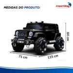 Mini Carro Elétrico Infantil 12v Preto Com Luz Som Controle - BW545PT - 3