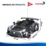 Mini Carro Elétrico Drift Infantil 24v Cinza Com Luz E Som - BW550CZ - 3