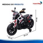 Mini Moto Elétrica Infantil 6v Esportiva Branco C/ Luz E Som - BW531BR - 3