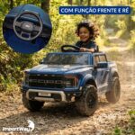 Mini Caminhonete Carro Elétrico 12v Ford F-150 Raptor Azul - BW528AZ - 4