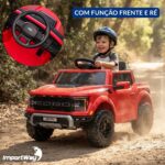 Mini Caminhonete Elétrico 12v Ford F-150 Raptor Vermelho - BW528VM - 4