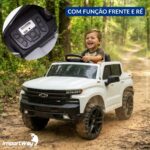 Mini Caminhonete Elétrica 12v Chevrolet Silverado Branco - BW529BR - 4