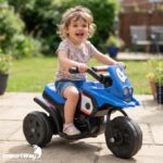 Mini Moto Elétrica Infantil 6v Triciclo Azul Com Som - BW530AZ - 4