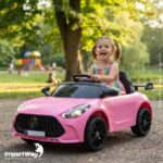 Mini Carro Elétrico Infantil 6v Com Luz Controle Remoto Rosa - BW548RS - 4