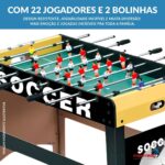 Mesa Pebolim Toto Infantil 117x61x82cm Mdf 22 Jogadores - IWJ028 - 4