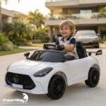Mini Carro Elétrico Infantil 6v Luz Controle Remoto Branco - BW548BR - 4