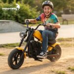 Moto Elétrica Infantil 24v Laranja Suporta 100kg Luz E Som - BW534LR - 4