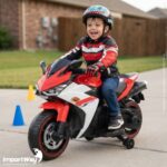 Mini Moto Elétrica Infantil 12v Importway Esportiva Vermelho - BW555VM - 4