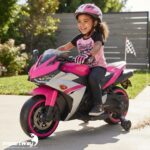 Mini Moto Elétrica Infantil 12v Importway Esportiva Rosa - BW555RS - 4