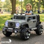 Mini Carro Elétrico Infantil 12v Cinza Com Luz Som - BW545CZ - 4
