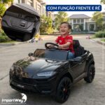 Mini Carro Elétrico Infantil 12v Lamborghini Urus Preto - BW527PT - 4